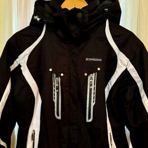 Ladies Large Black White Ski/Snowboard jacket